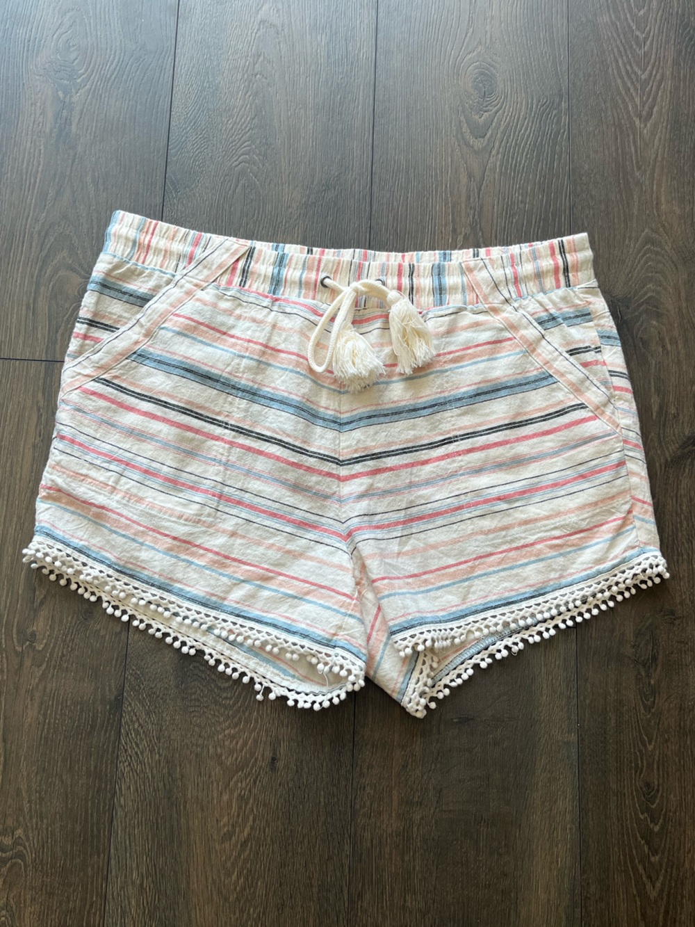 NWOT Jolt Striped Linen Shorts